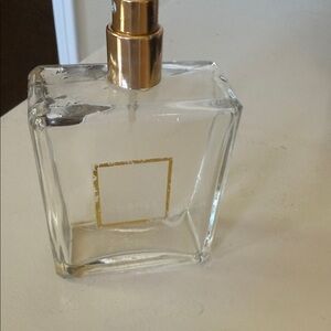 Chanel vintage Coco Mademoiselle Clear Glass Perfume Bottle with Gold Accents